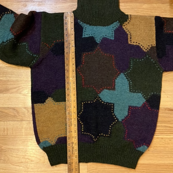 Gorgeous mens hand knit wool turtleneck sweater Mitsumine - Picture 5 of 8